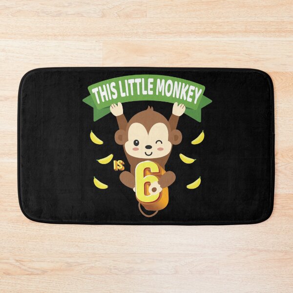 Item preview, This Little Monkey Is 6 Years Old Kid 6th Birthday Monkeys design designed and sold by Grabitees.