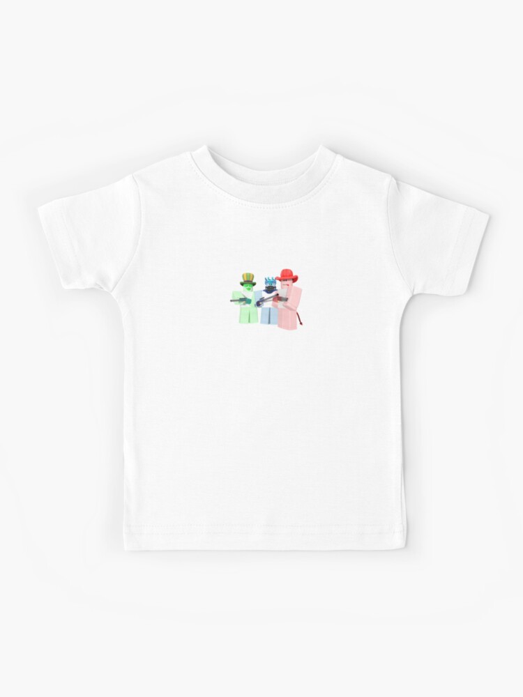 Colorful Roblox Game Characters Kids T Shirt By Captainswoosh Redbubble - goku t shirt roblox roblox play 4 free