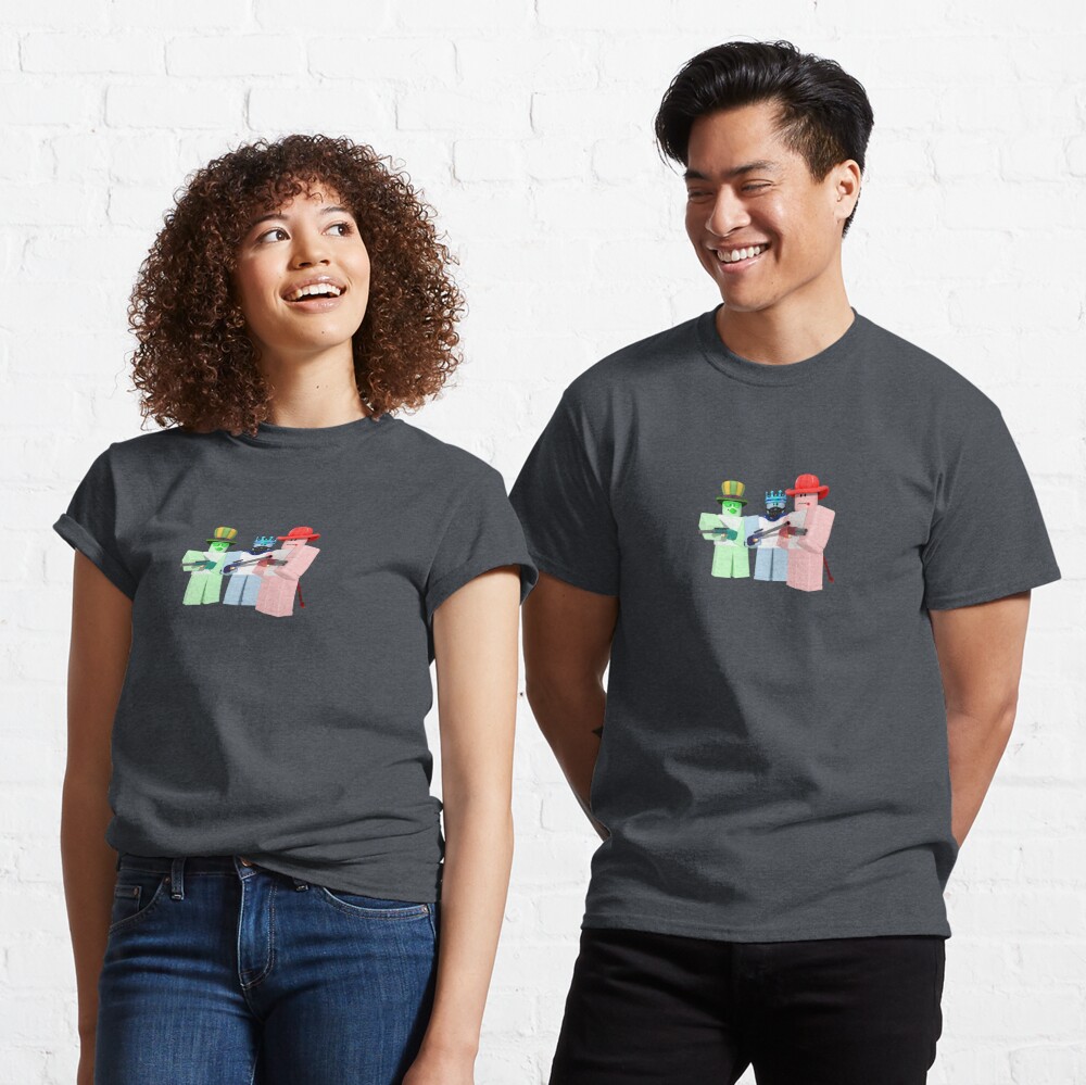 Colorful Roblox Game Characters T Shirt By Captainswoosh Redbubble - james charles meme shirt roblox