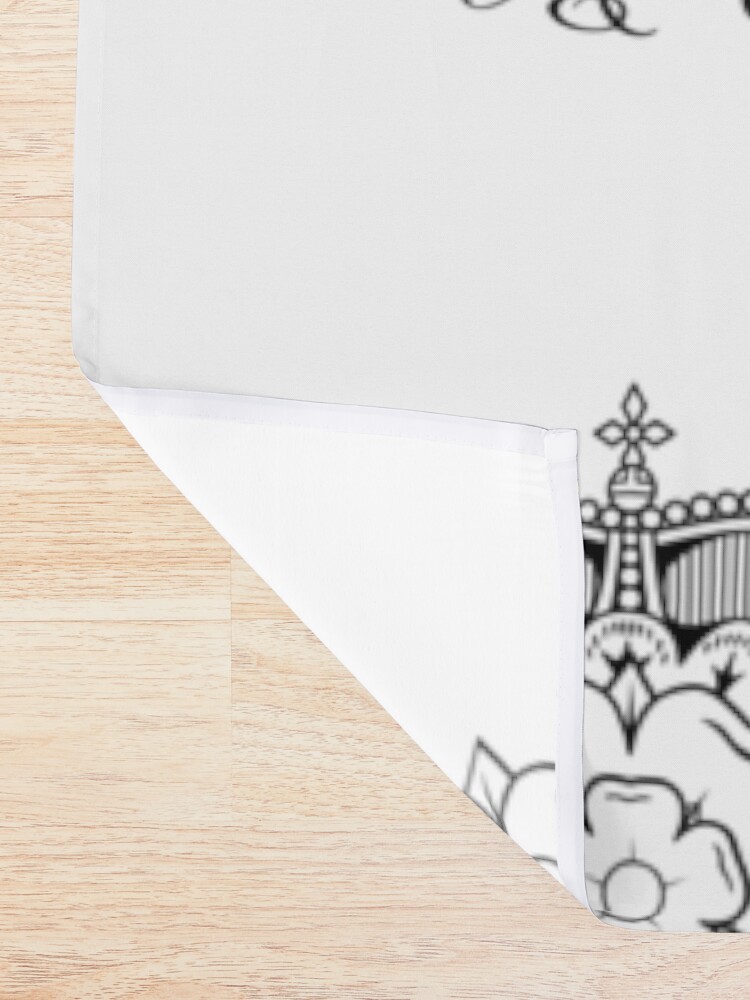 Alternate view of Rose and Crown Vector Shower Curtain