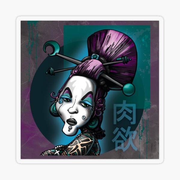 Geisha Transparent Sticker