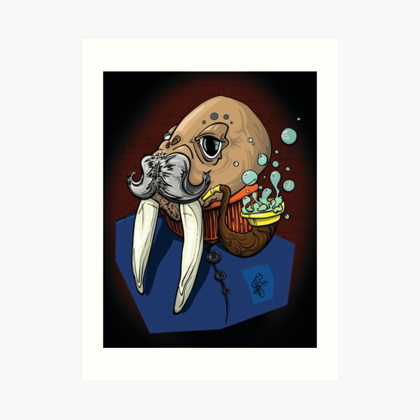 Captain Walrus Art Print