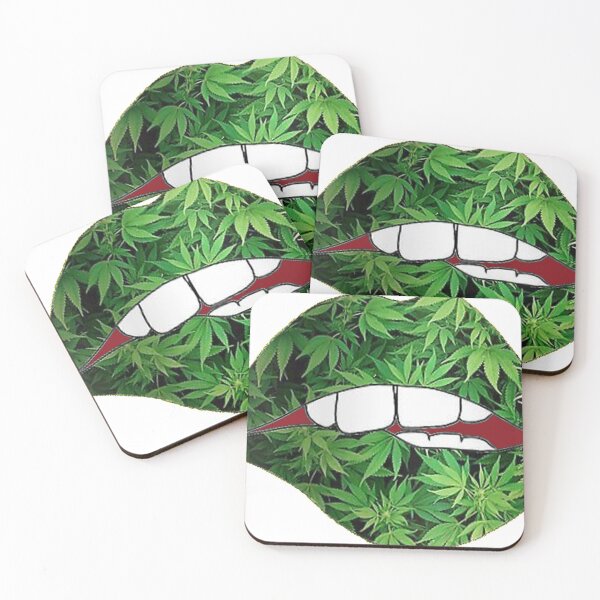 Item preview, big green ganja lips designed and sold by Marhewa.