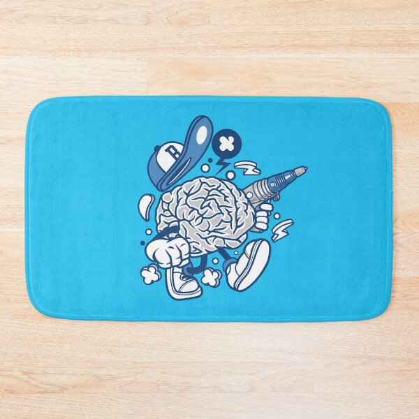 Item preview, Brain Ray Gun Cartoon Character - Fun T-shirt for people who like things a little crazy!-in Aqua. designed and sold by Nickelparis.