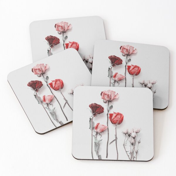 Item preview, Dried Red & Pink Roses on Light Background - Minimal Aesthetics designed and sold by kaespo.