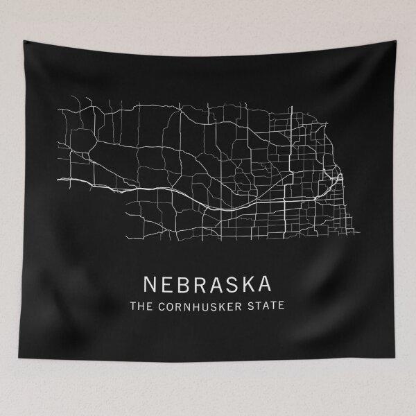 Item preview, Nebraska State Road Map designed and sold by clarkstpress.