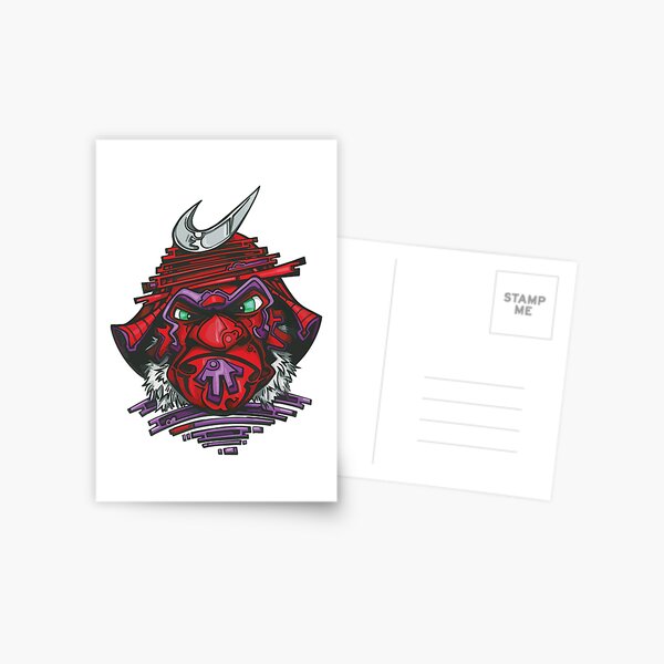 Bushido Red Postcard