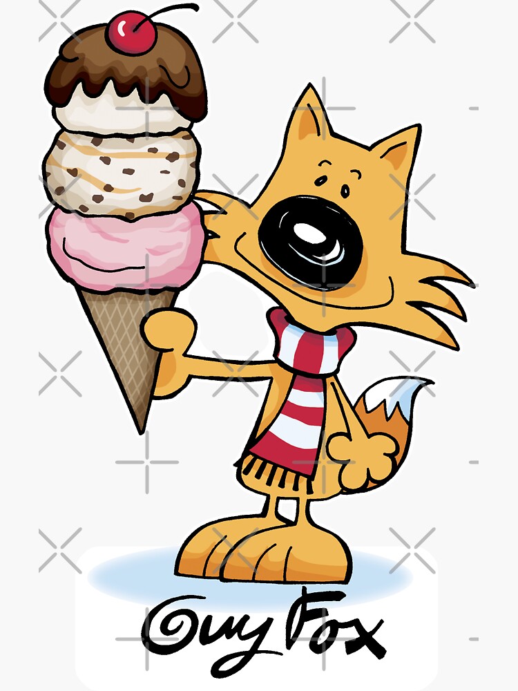 Thumbnail 3 of 3, Sticker, Guy Fox – Ice Cream Cone designed and sold by GuyFox.