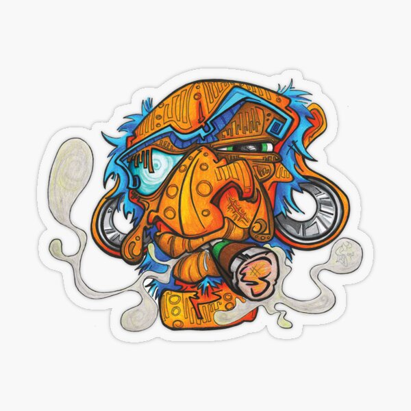 Orange Man Transparent Sticker