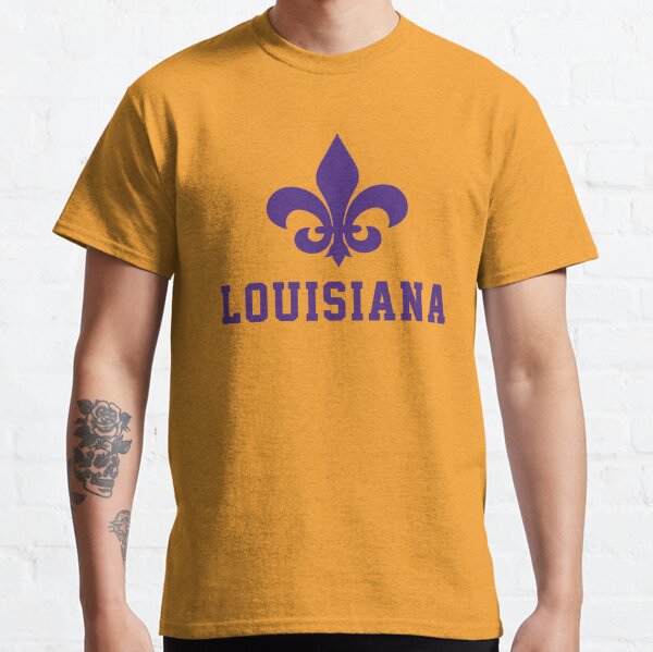 Louisiana Fleur de Lis Shaped Cat LA Men's Graphic T Shirt Tees