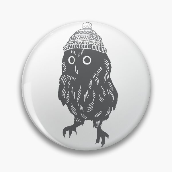 Item preview, Little owl in a wooly bobble hat silhouette Christmas winter design designed and sold by Latch Farm  Studios.