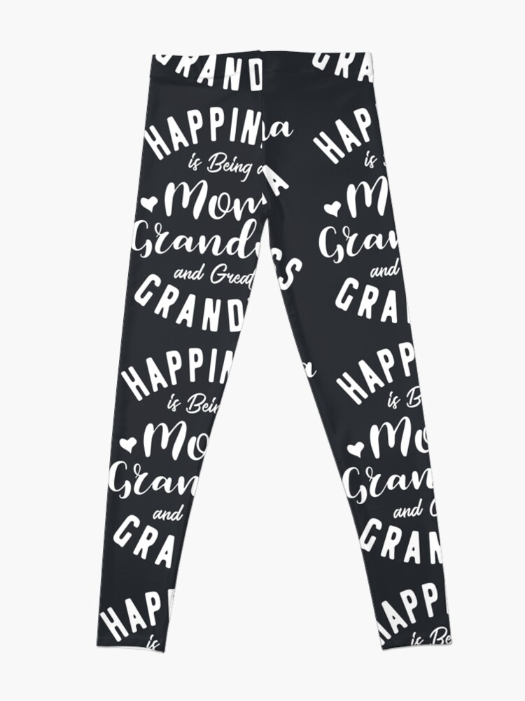 Disover Happiness Is Being A Mom Grandma Gift Leggings
