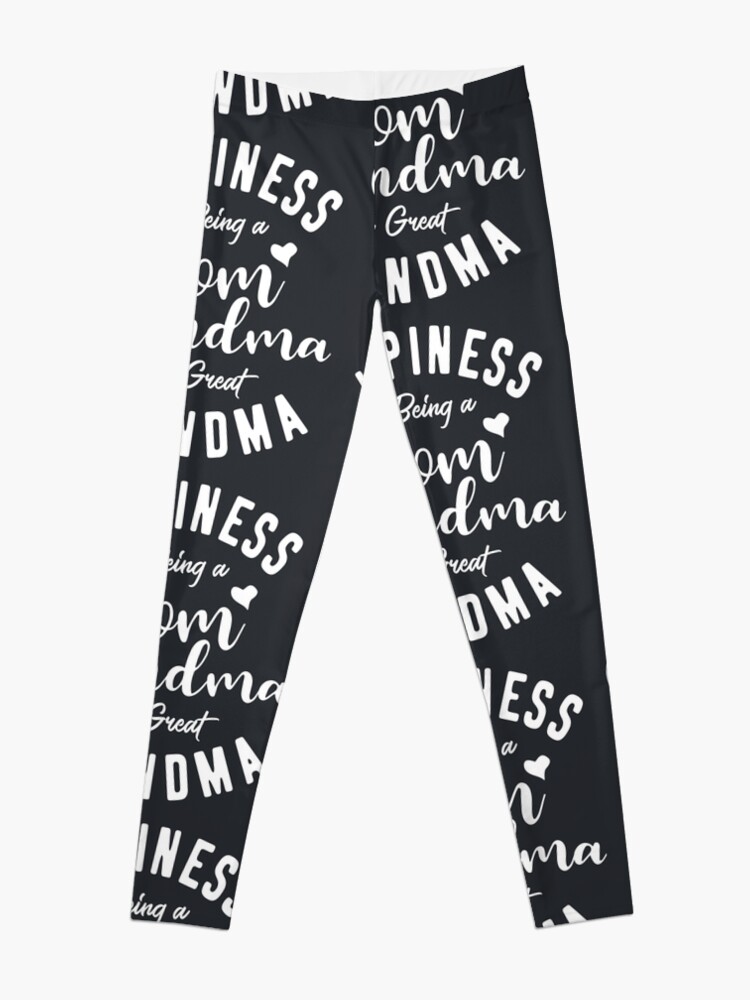 Discover Happiness Is Being A Mom Grandma Gift Leggings