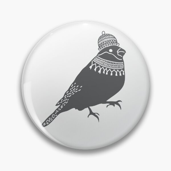 Item preview, Red cardinal bird in wooly hat silhouette Christmas winter design transparent background designed and sold by Latch Farm  Studios.
