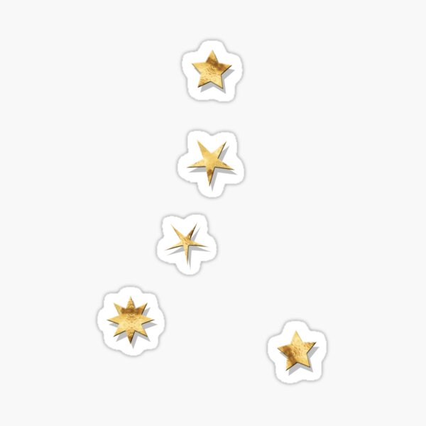 Cancer Golden Stars Constellation Sticker