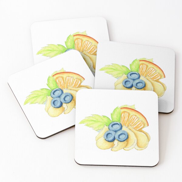 Item preview, Watercolor cream and blueberries designed and sold by NataBold.
