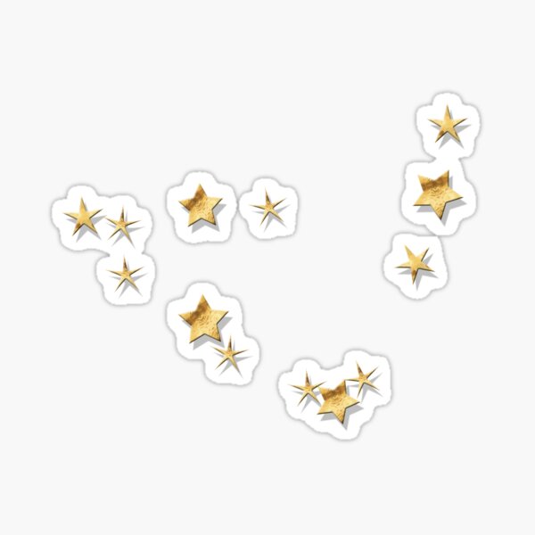 Capricorn Golden Stars Constellation Sticker