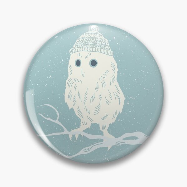 Item preview, Cute little owl in a wooly hat winter design designed and sold by Latch Farm  Studios.