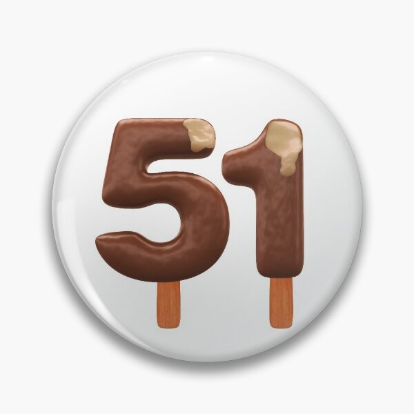 Item preview, 51 Ice Cream Fifty One Number 3d Chocolate designed and sold by HelloFromAja.