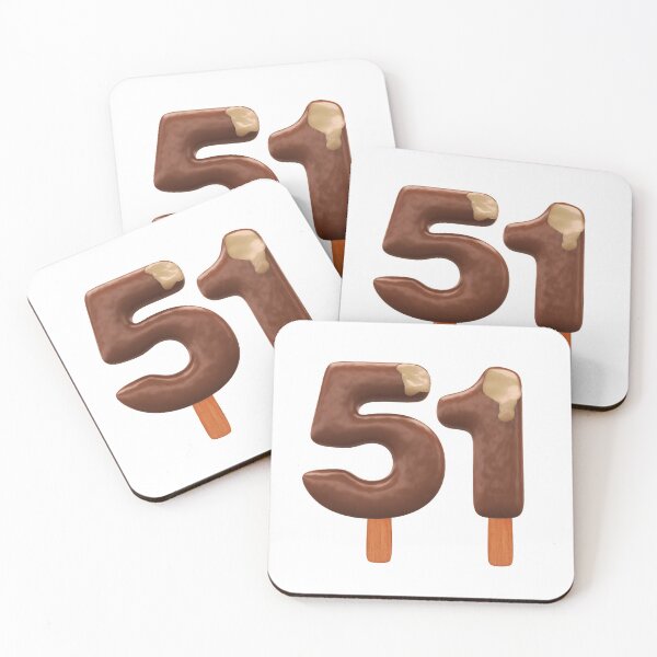 Item preview, 51 Ice Cream Fifty One Number 3d Chocolate designed and sold by HelloFromAja.