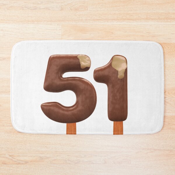 Item preview, 51 Ice Cream Fifty One Number 3d Chocolate designed and sold by HelloFromAja.