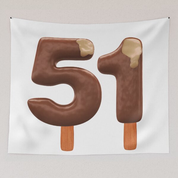 Item preview, 51 Ice Cream Fifty One Number 3d Chocolate designed and sold by HelloFromAja.