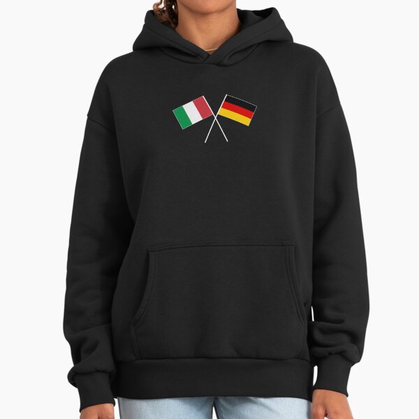 Italy Germany crossed flag flag Premium Oversized Hoodie