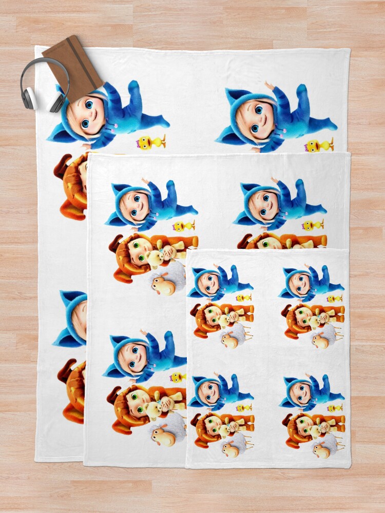 Alternate view of Ava and Dave baby Throw Blanket