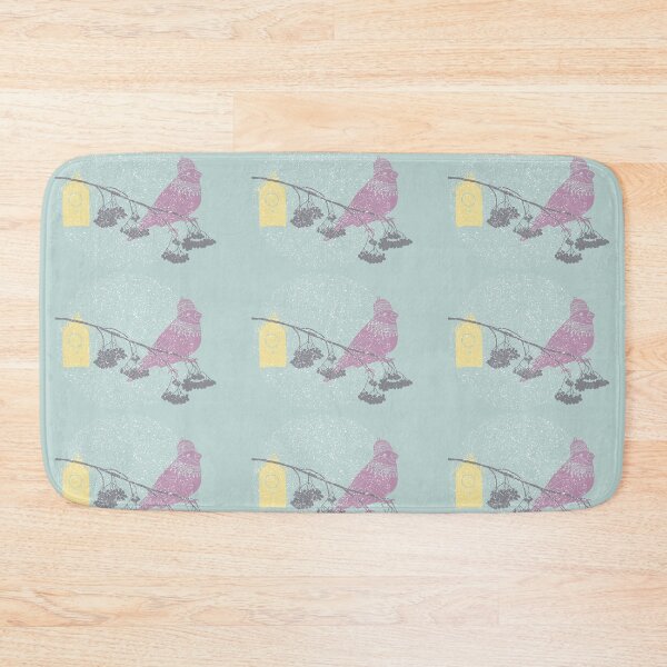 Item preview, Red cardinal bird in a wooly hat winter design designed and sold by Latch Farm  Studios.