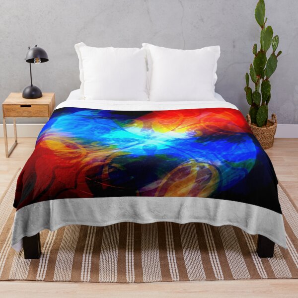 Item preview, Red and Blue Floating Magical Orb Illuminates Dark Room and Wallpaper designed and sold by IncrediVFX.