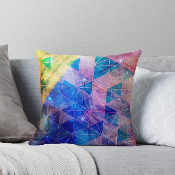 Aperçu de l'œuvre Rotating Colorful Abstract Geometric Tessellated Triangle Pattern créée et vendue par IncrediVFX.