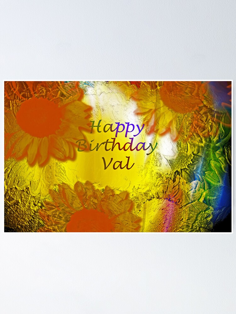 Poster Joyeux Anniversaire Val Par Sarnia2 Redbubble
