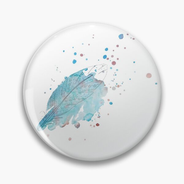Item preview, Shamanic feather with watercolor designed and sold by Barbara Baumann Illustration.