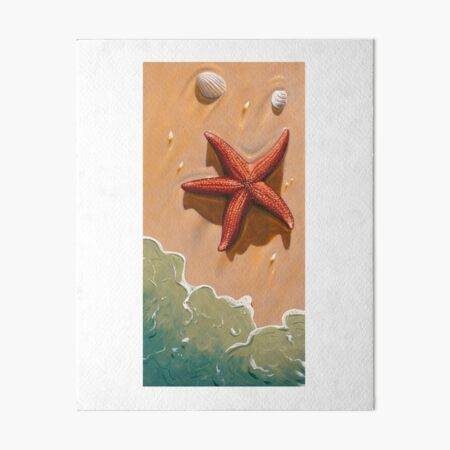 Starfish On The Beach Art Board Print
