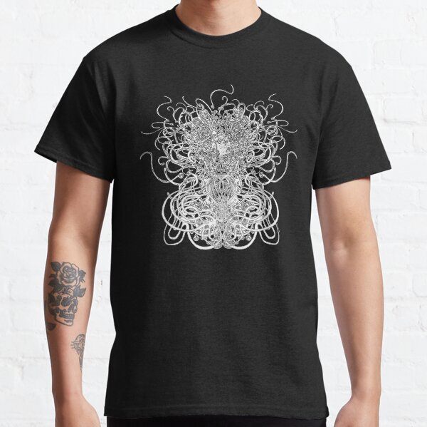 Medusa, White on Black Classic T-Shirt