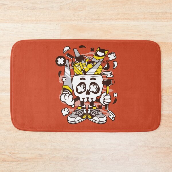 Item preview, Carpentry Skull Cartoon Character - Fun illustration for people who like building stuff ! designed and sold by Nickelparis.