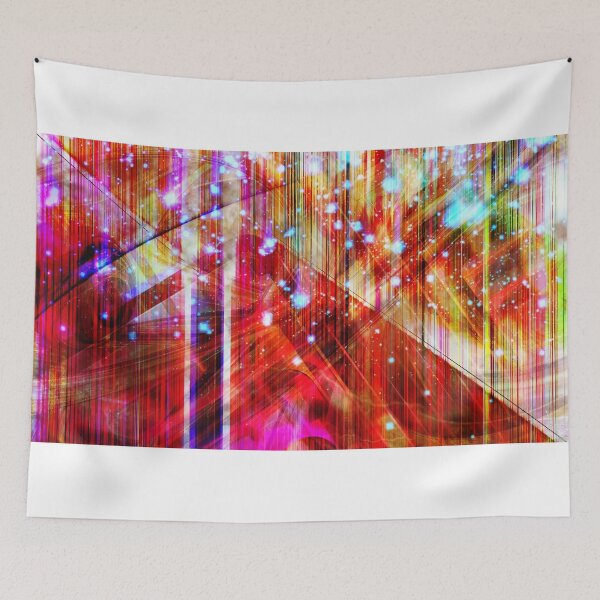 Aperçu de l'œuvre Beautiful Rainbow Stars and Hue Cycle on Abstract Geometric Backdrop créée et vendue par IncrediVFX.