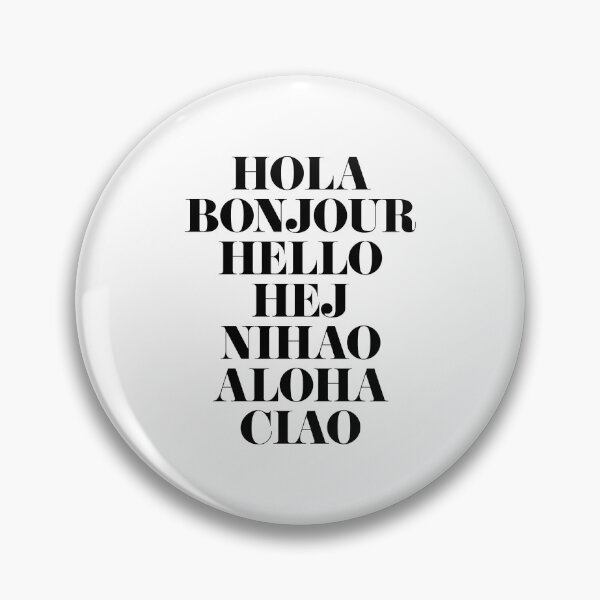 Item preview, Hola Bonjour Hello, Greeting In Different Languages, Hello Ciao, Black White, Typography, Modern Decoration, Office Space designed and sold by designclaw.