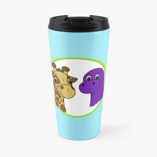 Herbie and Saurus on Aqua Travel Mug