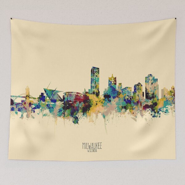 Item preview, milwaukee skyline designed and sold by BekimART2.