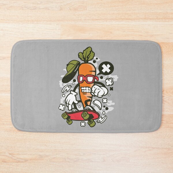 Item preview, Carrot Skater - Cartoon Character - Fun illustration for extreme skateboarder who like things a little crazy! designed and sold by Nickelparis.