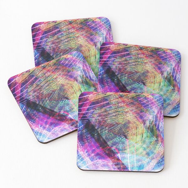 Item preview, Meditation and Wavy Blue and Pink Geometric Fractal Shapes designed and sold by IncrediVFX.