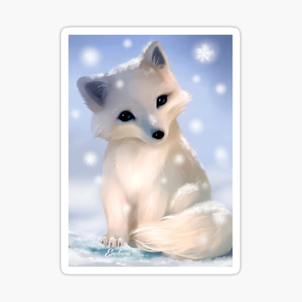 Baby Fox Stickers Redbubble - roblox code for arctic fox ears