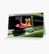 Sun tanned 1950s milkshake Greeting Card