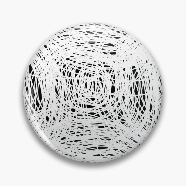 Item preview, Crazy Manic Circle Scribble Pattern Design White on Black designed and sold by Stephen Chambers / The Pop Art Factory.