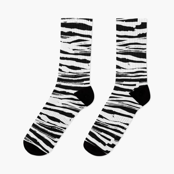 Artikelvorschau, Zebrastreifen gebürstet Grunge horizontales Muster Design Weiß auf Schwarz entworfen und verkauft von Stephen Chambers / The Pop Art Factory.