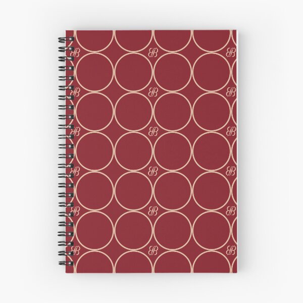 Item preview, BB Logo Circle Pattern Nude on Merlot Red designed and sold by ByJezie.