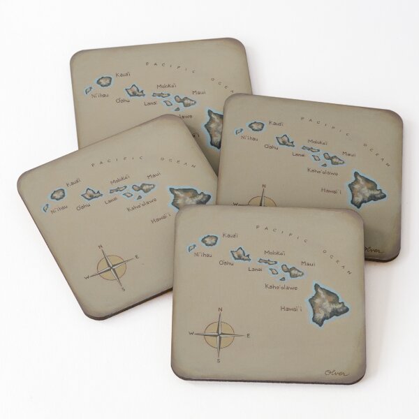 Item preview, Hawaii Hawaiian Islands Chart Map  designed and sold by ArtELO.