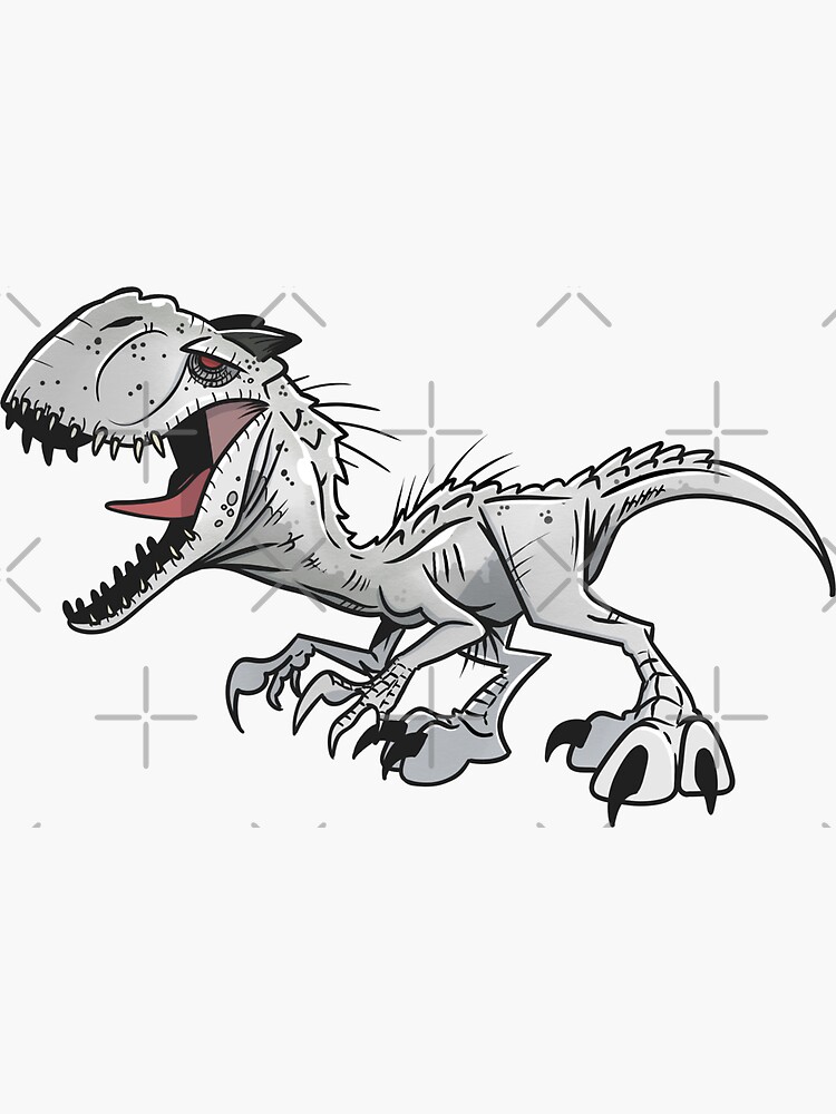 Jurassic world fan art, indominus rex Sticker for Sale by