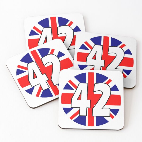 Item preview, UK flag with number 42 - forty two designed and sold by AllShirts21.